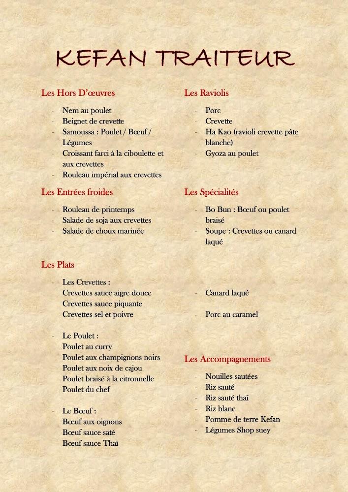 Kefan Traiteur - Menu Image 4